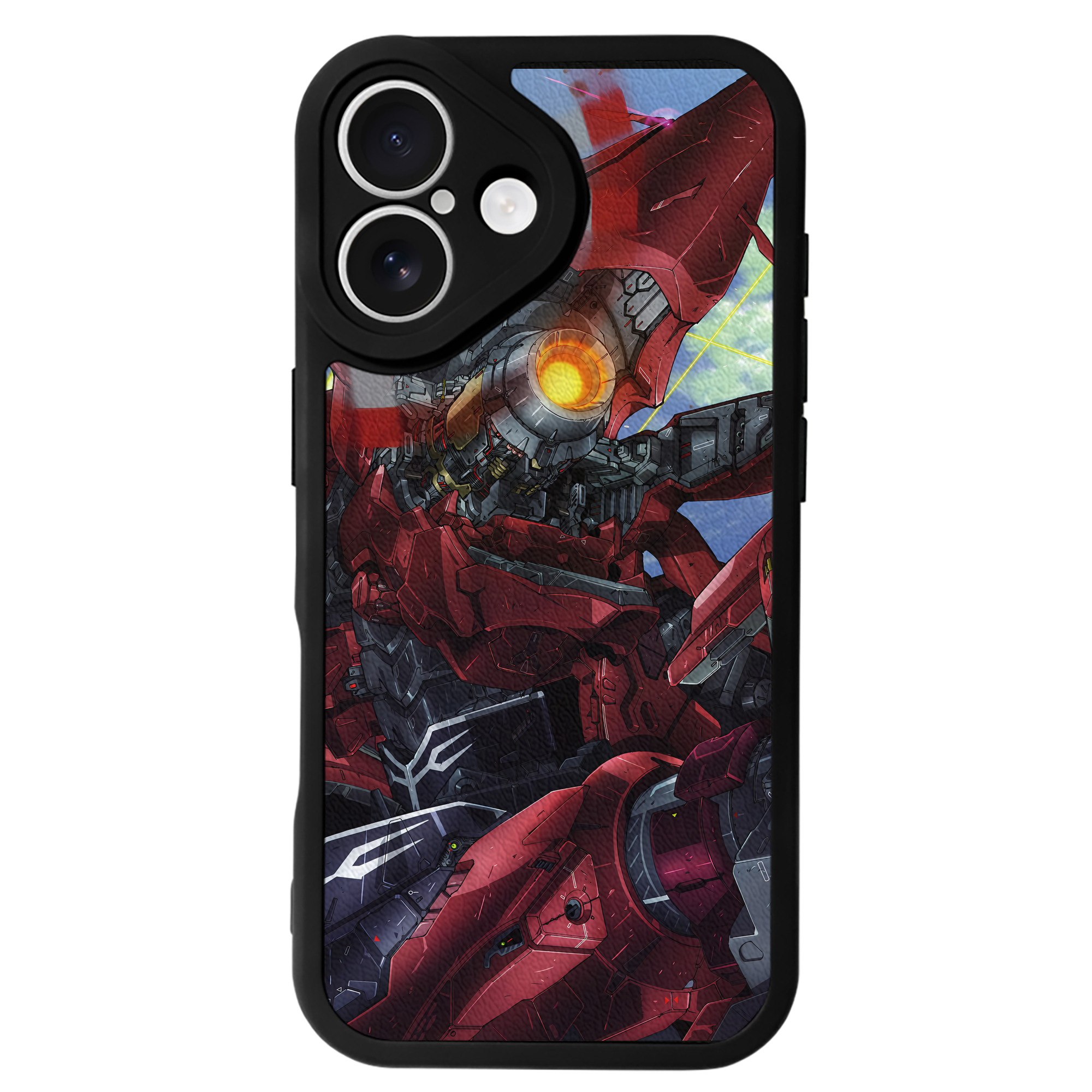 （画像用） 機動戦士ガンダム Mobile Suit Gundam 【iPhone 16シリーズ対応】シリコンスマホケース（レザー調） 材質：シリコン